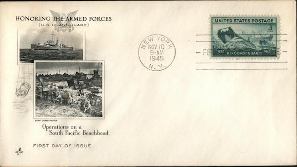 Honoring the Armed Forces (U.S. Coastguard) First Day Covers