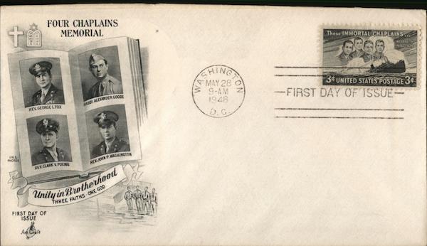 Four Chaplains Memorial United in Brotherhood Three Faiths-One God