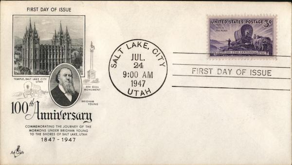 Brigham Young 100th Anniversary First Day Covers