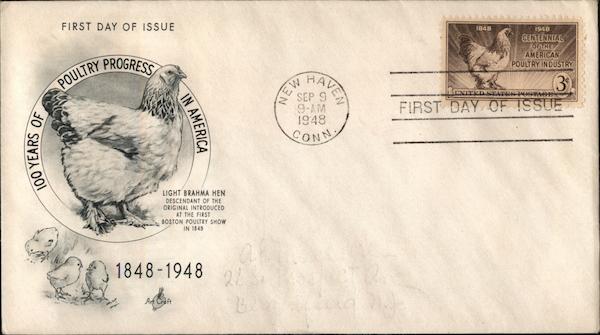 100 Years of Poultry Progress in America First Day Covers