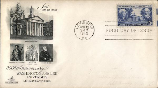 200th Anniversary Washington and Lee University First Day Covers