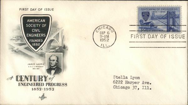 American Society of Civil Engineers Founded 1852 First Day Covers
