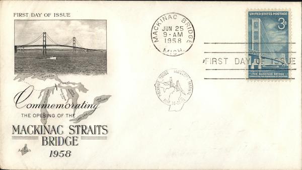Commemorating the Opening of the Mackinac Straits Bridge 1958