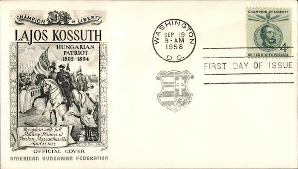 Lajos Kossuth First Day Covers