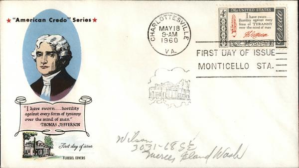 American Credo Series First Day Covers