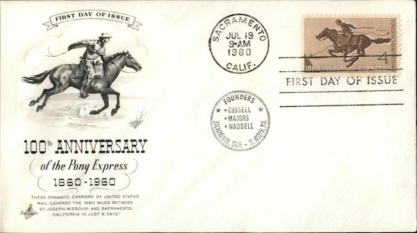 100th Anniversary of the Pony Express First Day Covers