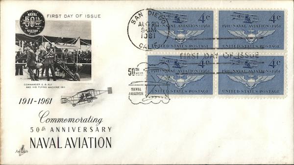 Commemorating 50th Anniversary Naval Aviation First Day Covers