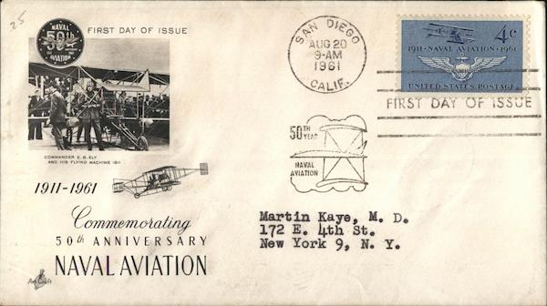 Commemorating 50th Anniversary Naval Aviation First Day Covers
