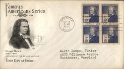 Elias Howe 1819-1867 Inventor of the Sewing Machine First Day Cover