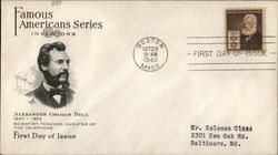 Alexander Graham Bell (1847-1922) Scientist, Teacher, Inventor of the Telephone First Day Cover