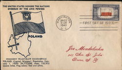 The United States Honors The Nations Overrun by the Axis Powers First Day Cover