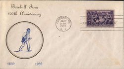 Baseball Issue 100th Anniversary 1839-1939 First Day Cover