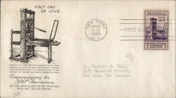 Commemorating the 300th Anniversary of the Introduction of Printing First Day Cover