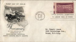 50th Anniversary of the Admission to Statehood First Day Cover