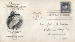 Famous American Series - Poets Walt Whitman 1819 - 1892 Famous American Series - Poets Walt Whitman 1819 - 1892