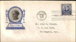 Frances E. Willard, Famous American Educator 1839-1898 First Day Cover
