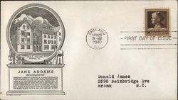 Jane Addams, Sociologist First Day Cover