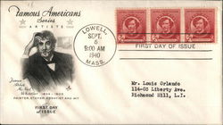 James Abbot McNeil Whistler 1834-1903 Painter, Etcher, Essayist, and Wit First Day Cover