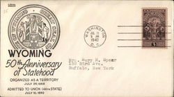 WYOMING 50TH Anniversary of Statehood First Day Cover
