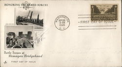 Honoring The Armed Forces (U.S. Army) Battle Scenes at Remagen Bridgehead First Day Cover