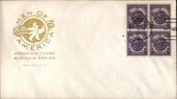 Men of America - Honoring Those Who Have Served Stamp Block First Day Cover