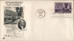 100th Anniversary of the Discovery of Gold in California First Day Covers First Day Cover First Day Cover First Day Cover