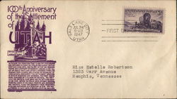 100th Anniversary of the Settlement of Utah First Day Cover