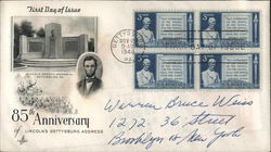 85th Anniversary of Lincoln's Gettysburg Address First Day Cover