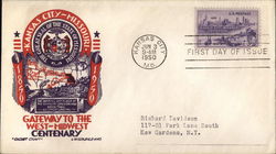 Kansas City - Missouri Gateway to the West-Midwest Centenary 1850 - 1950 First Day Cover