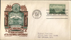 Sesquicentennial of the National Government 1800-1950 First Day Cover