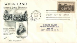 Wheatland Home of James Buchanan 1791 - 1868 First Day Cover