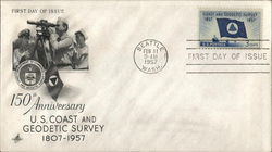 150th Anniversary U.S. Coast and Geodetic Survey 1807-1957 First Day Cover