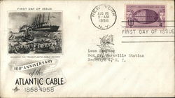 100TH ANNIVERSARY OF THE ATLANTIC CABLE 1858-1958 First Day Cover