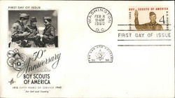 50th Anniversary Boy Scouts of America 1910 Fifty Years of Service 1960 "For God and Country" First Day Covers First Day Cover F First Day Cover