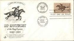 100th Anniversary of the Pony Express First Day Cover