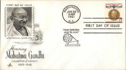 Honoring Mahatma Gandhi, Champion of Liberty, 1869-1948 First Day Covers First Day Cover First Day Cover First Day Cover