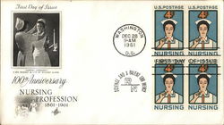 100th Anniversaryof Nursing Profession - 1861-1961 First Day Cover