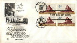 50th Anniversary New Mexico Statehood 1912-1962 First Day Cover