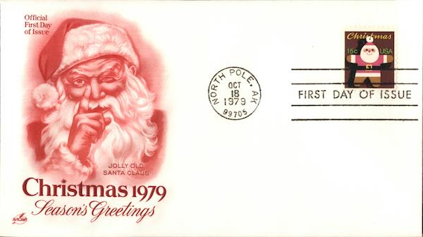 Christmas 1979 Season's Greetings Jolly Old Santa Claus