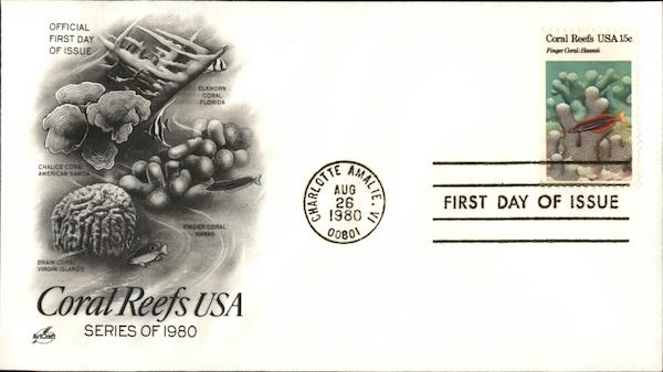Coral Refs USA Series of 1980 First Day Covers