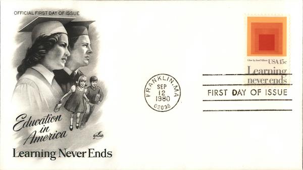 Education in America - Learning Never Ends First Day Covers