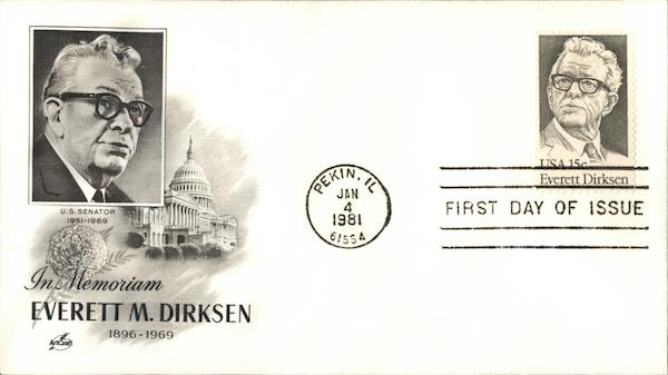 In Memory of Everett M. Dirksen First Day Covers