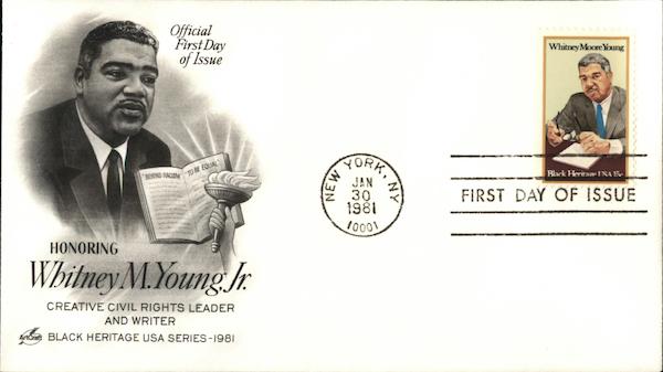 Honoring Whitney M. Young, Jr. Creative Civil Rights Leader and Writer Black Heritage US series 1981