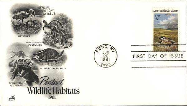 Protect Wild Habitats - 1981 First Day Covers