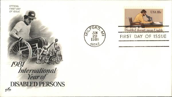 1981 International Year Of Disabled Persons First Day Covers First Day 1981-international-year-of-disabled-persons-first-day-covers-first-day