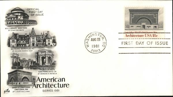 American Architecture Series 1981 First Day Covers