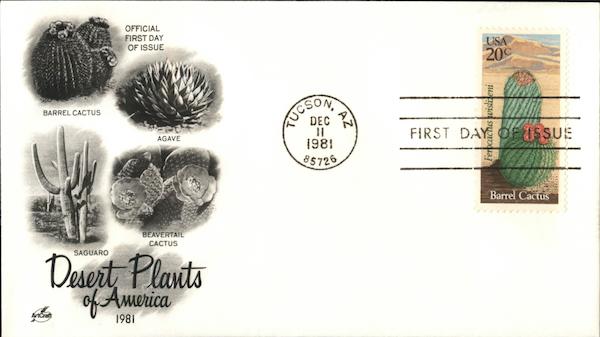 Desert Plants of America 1981 First Day Covers