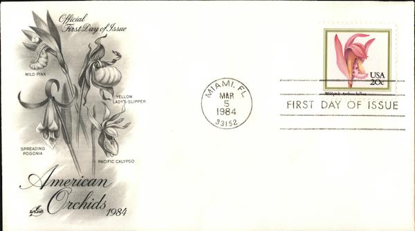 American Orchids 1984 First Day Covers