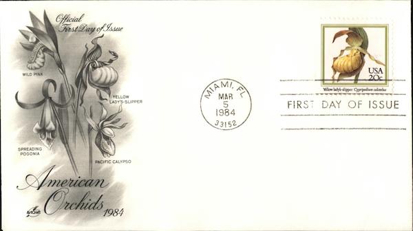 American Orchids 1984 First Day Covers