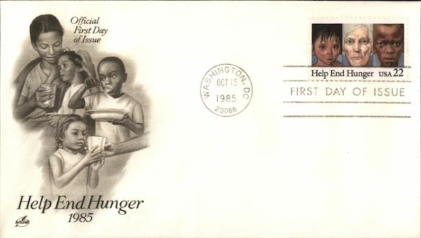 Help End Hunger 1985 First Day Covers